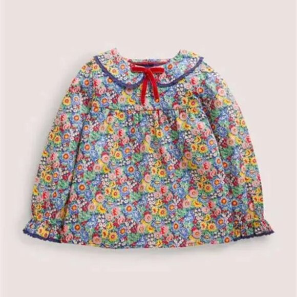 Mini Boden Liberty Floral Collared top 9 10 New in Package - Picture 1 of 2